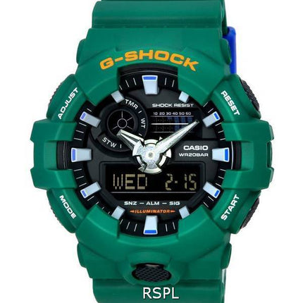 Casio G-Shock Popular Spirited Colors Verde Analógico Digital Cuarzo GA-700SC-3A GA700SC-3 200M Reloj para hombre