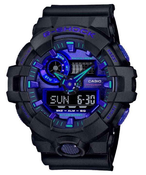 Casio G-Shock Virtual Analógico Digital Cuarzo GA-700VB-1A GA700VB-1 200M Reloj para hombre