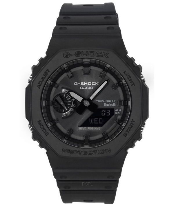 Casio G-Shock Analog Digital Mobile Link Correa de resina negra Tough Solar Power GA-B2100-1A 200M Reloj para hombre