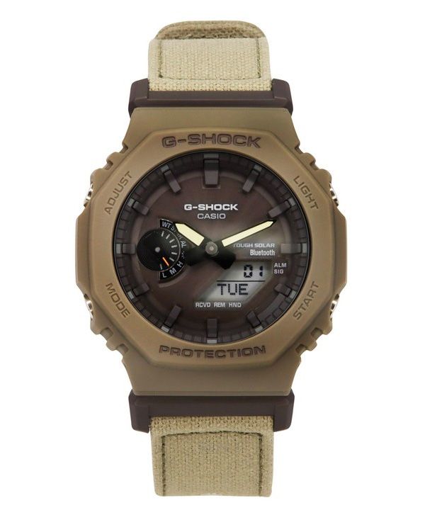 Reloj para hombre Casio G-Shock analógico digital Smartphone Link Bluetooth esfera de bronce Tough Solar GA-B2100CT-5A 200M