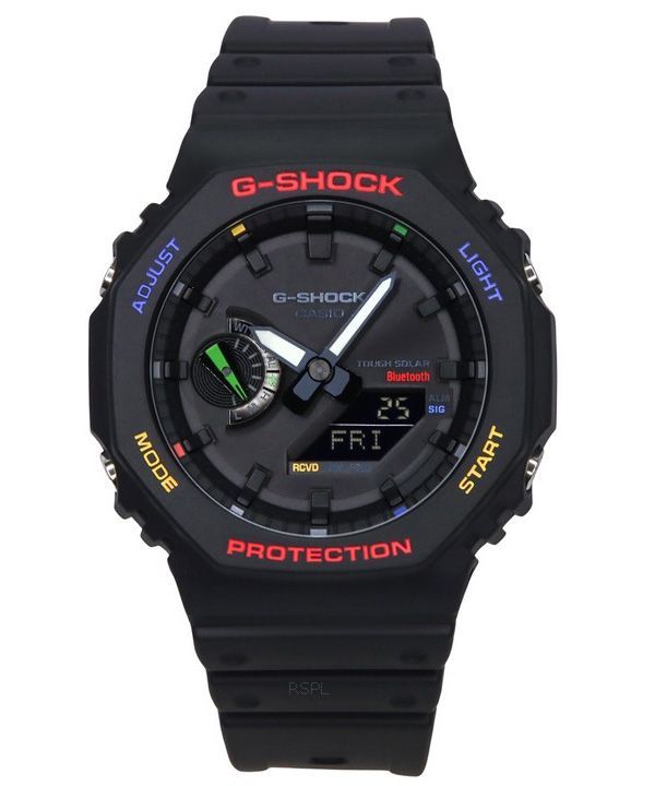 Reloj para hombre Casio G-Shock Mobile Link analógico digital con esfera negra Solar GA-B2100FC-1A 200M