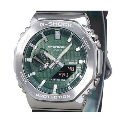 Reloj Casio G-Shock G-Steel analógico digital con correa de resina y enlace para teléfono inteligente, esfera verde, resistente