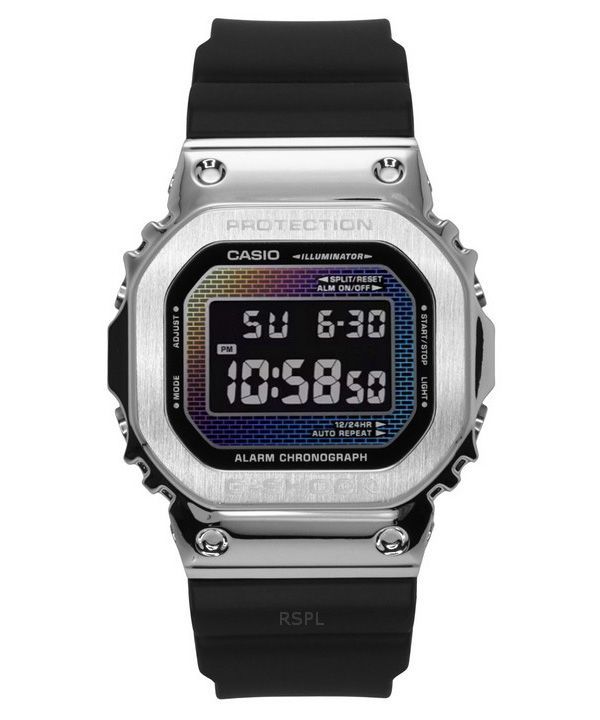 Reloj Casio G-Shock G-Steel Digital Rainbow Brick Wall con esfera multicolor de cuarzo GM-5600RW-1 200M para hombre