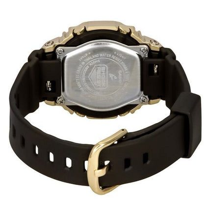 Reloj para mujer Casio G-Shock con revestimiento de metal, analógico, digital, con correa de resina, esfera plateada, cuarzo GM-