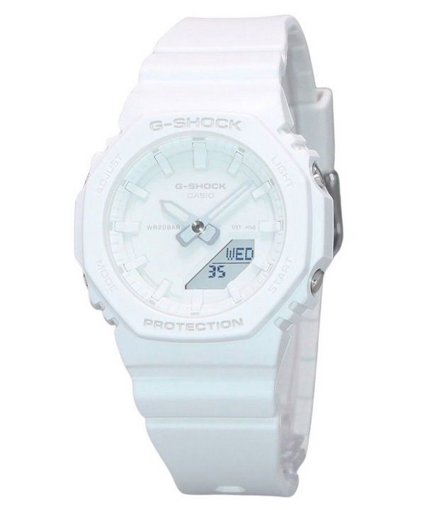 Reloj Casio G-Shock analógico digital con correa de resina y esfera blanca de cuarzo GMA-P2100-7A 200M para mujer