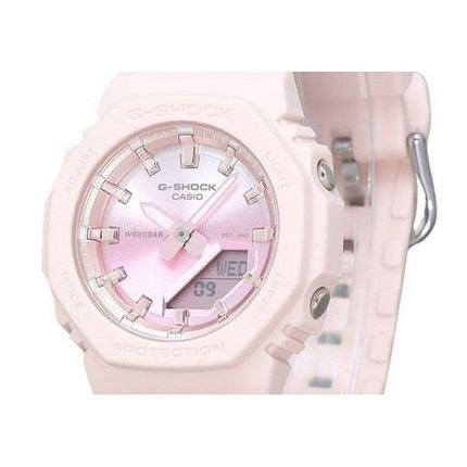 Reloj para mujer Casio G-Shock analógico digital Sunset Glow Series correa de resina con base biológica esfera rosa cuarzo GMA-P