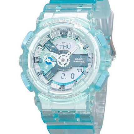 Reloj Casio G-Shock analógico digital virtual mundos translúcido azul claro esfera multicolor cuarzo GMA-S110VW-2A 200M para muj