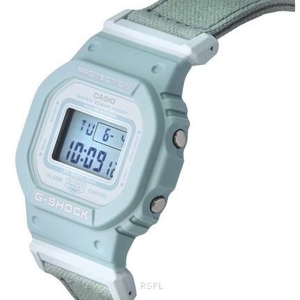 Reloj Casio G-Shock digital orgánico azul con correa de tela de resina de base biológica y cuarzo GMD-S5600CT-3 200M para mujer