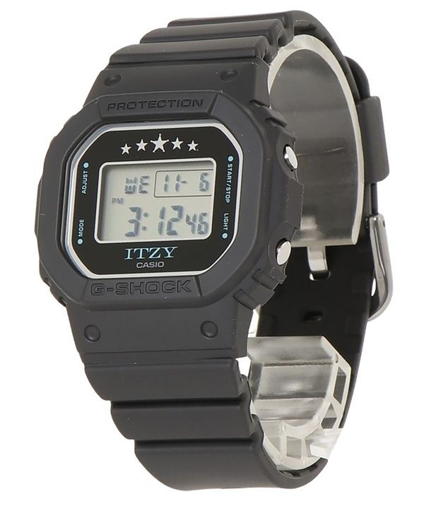 Reloj Casio G-Shock ITZY Collaboration Digital con correa de resina de base biológica, cuarzo GMD-S5610IT-1, 200 m, para mujer