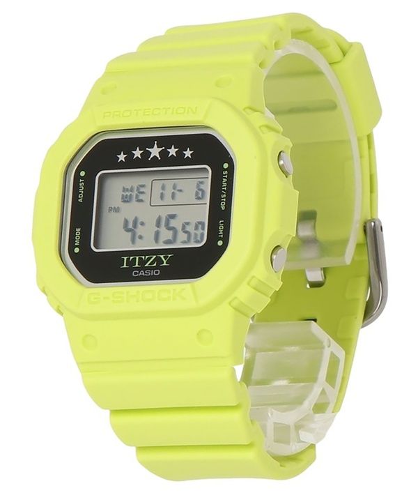 Reloj Casio G-Shock ITZY Collaboration Digital Green con correa de resina de base biológica, cuarzo GMD-S5610IT-3 200M para muje