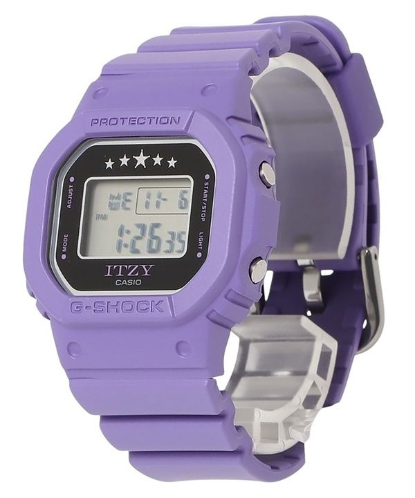 Reloj Casio G-Shock ITZY Collaboration Digital Violet con correa de resina de base biológica GMD-S5610IT-6 de cuarzo 200 m para