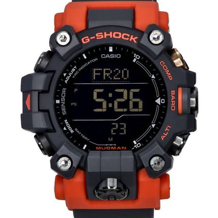 Reloj Casio G-Shock Mudman Master Of G-Land Correa de resina digital naranja y negra Solar GW-9500-1A4 200M para hombre