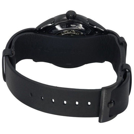 Hamilton Jazzmaster correa de cuero esfera negra automático H32255730 reloj unisex