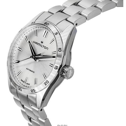 Hamilton Jazzmaster Performer Reloj automático de acero inoxidable con esfera plateada H36105150 100M para mujer