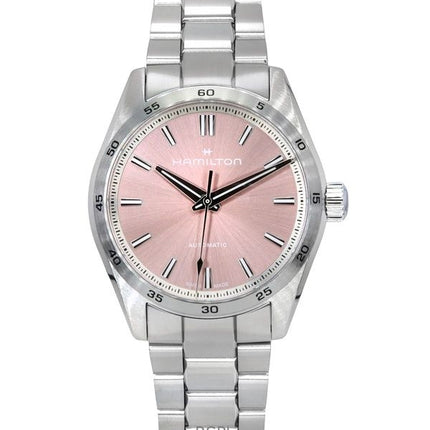 Hamilton Jazzmaster Performer Reloj automático de acero inoxidable con esfera rosa H36105171 100M para mujer