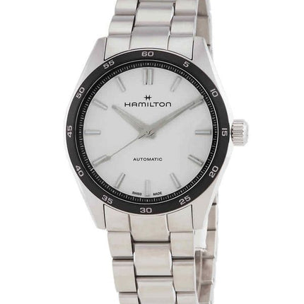 Hamilton Jazzmaster Performer Reloj automático de acero inoxidable con esfera blanca H36205110 100M para hombre