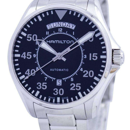 Hamilton piloto día fecha aviación automático H64615135 reloj de caballero