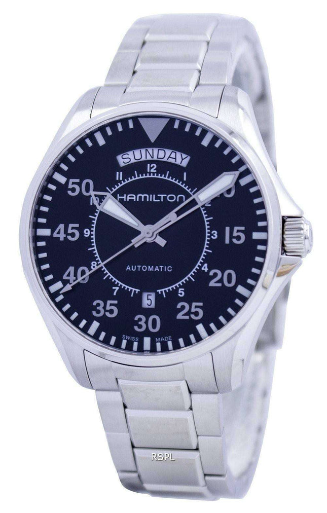 Hamilton piloto día fecha aviación automático H64615135 reloj de caballero