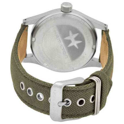 Reloj para hombre Hamilton Khaki Field con correa de lona mecánica y esfera verde H69439363