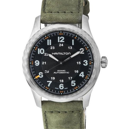 Hamilton Khaki Field titanio esfera negra automático H70205830 100M Watch de Men es