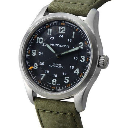 Hamilton Khaki Field titanio esfera negra automático H70205830 100M Watch de Men es