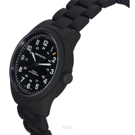 Hamilton Khaki Field PVD Coated Titanium Black Dial Automatic H70215130 Reloj para hombre 100M