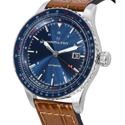 Reloj Hamilton Khaki Aviation Converter Blue Dial Automatic H76645540 100M para hombre