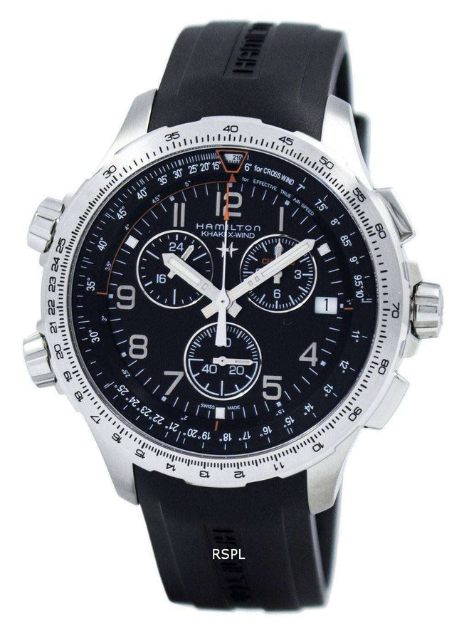 Hamilton Khaki Aviation X-Wind cronógrafo de cuarzo GMT H77912335 para hombre