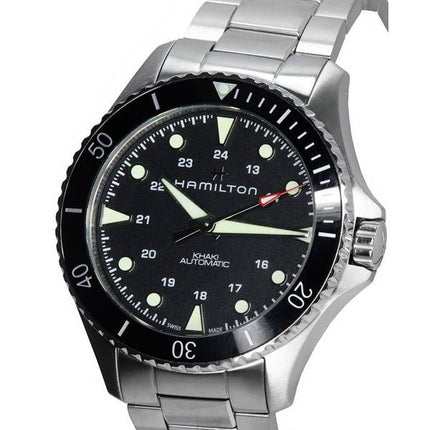 Reloj Hamilton Khaki Navy Scuba Black Dial Automatic Diver&#39,s H82515130 300M para hombre