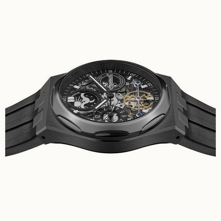 Ingersoll The Broadway Moonphase Dual Time Reloj automático para hombre con esfera esqueleto negra I12908