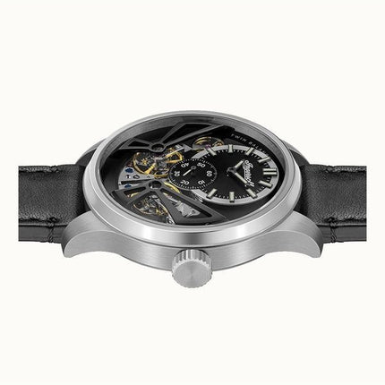 Reloj automático Ingersoll The Naismith con correa de cuero y esfera esquelética negra I16101 para hombre