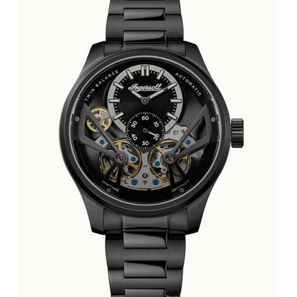 Reloj automático Ingersoll The Naismith de acero inoxidable con esfera esqueletizada negra I16102 para hombre