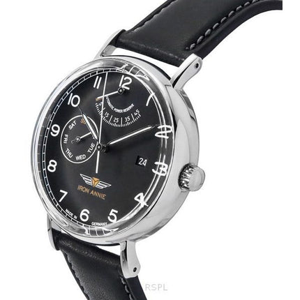 Iron Annie Amazonas Impression Leather Strap Black Dial Automatic 59602 Mens Watch