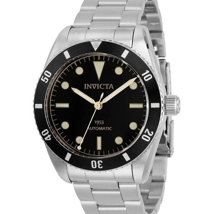 Reloj automático Invicta Vintage Pro Diver de acero inoxidable con esfera negra 31290 200M para hombre