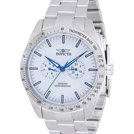 Reloj para hombre Invicta Specialty de acero inoxidable con esfera blanca y cuarzo 45975