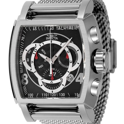 Reloj para hombre Invicta S1 RTodosy cronógrafo de acero inoxidable con esfera negra y cuarzo 46007 100M