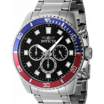 Reloj para hombre Invicta Pro Diver cronógrafo de acero inoxidable con esfera negra y cuarzo 46053