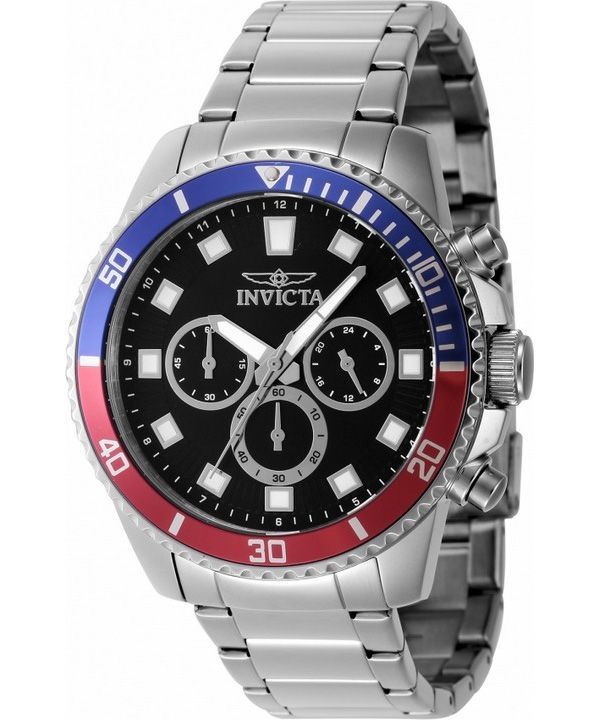 Reloj para hombre Invicta Pro Diver cronógrafo de acero inoxidable con esfera negra y cuarzo 46053