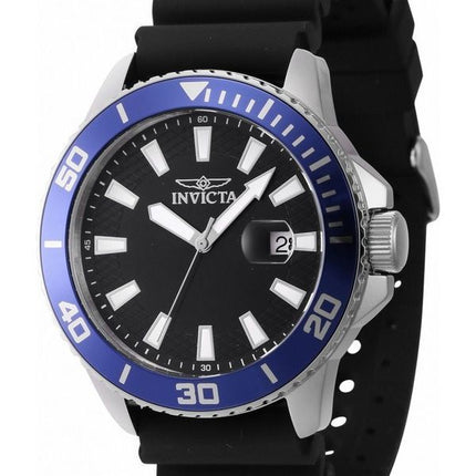 Reloj Invicta Pro Diver con correa de silicona y esfera negra de cuarzo 46089 para hombre