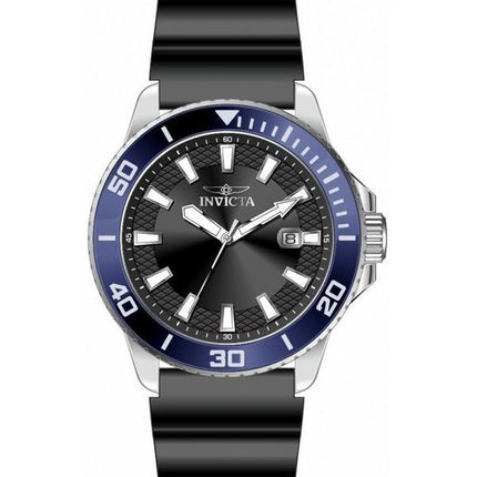 Reloj Invicta Pro Diver con correa de silicona y esfera negra de cuarzo 46089 para hombre