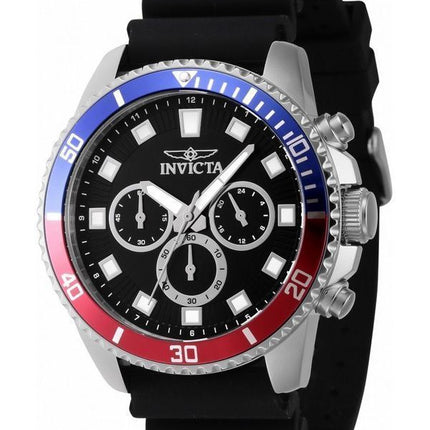 Reloj para hombre Invicta Pro Diver cronógrafo con correa de silicona y esfera negra de cuarzo 46119