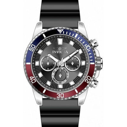 Reloj para hombre Invicta Pro Diver cronógrafo con correa de silicona y esfera negra de cuarzo 46119