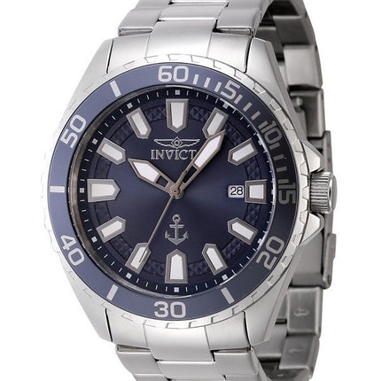 Reloj para hombre Invicta Ocean Voyage de acero inoxidable con esfera azul y cuarzo 46278