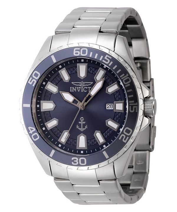 Reloj para hombre Invicta Ocean Voyage de acero inoxidable con esfera azul y cuarzo 46278