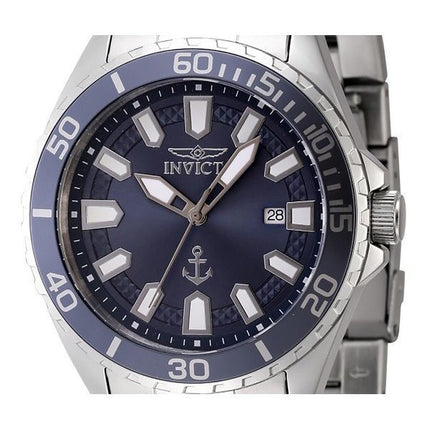 Reloj para hombre Invicta Ocean Voyage de acero inoxidable con esfera azul y cuarzo 46278