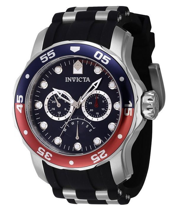 Invicta Pro Diver Retrograde GMT Pepsi Bezel Blue Dial Quartz 46968 100M Men's Watch