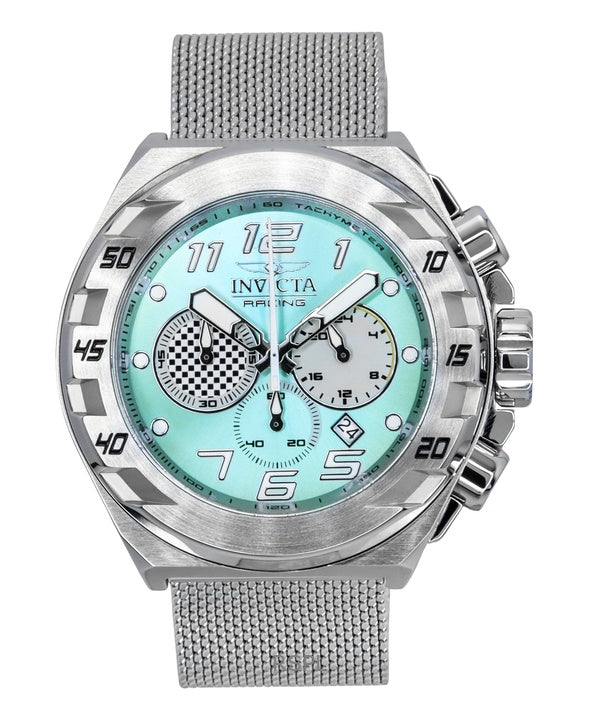 Reloj de cuarzo Invicta Racing 47202 para hombre con esfera turquesa y acero inoxidable