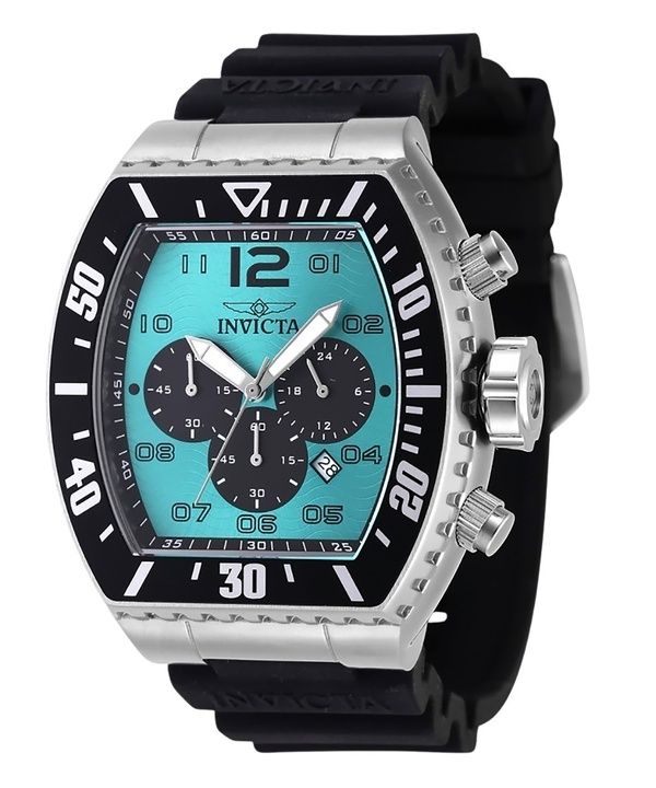 Reloj cronógrafo Invicta Pro Diver con correa de silicona y esfera turquesa de cuarzo 47285 100M para hombre