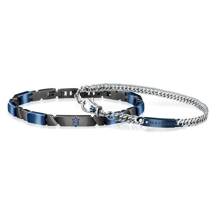 Maserati Jewels Pulsera de acero inoxidable y cerámica JM221ATZ01 para hombre