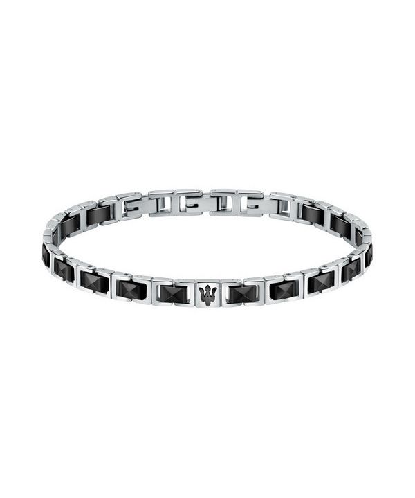 Maserati Jewels Stainless Steel And Ceramic Bracelet JM420ATI07 For Men